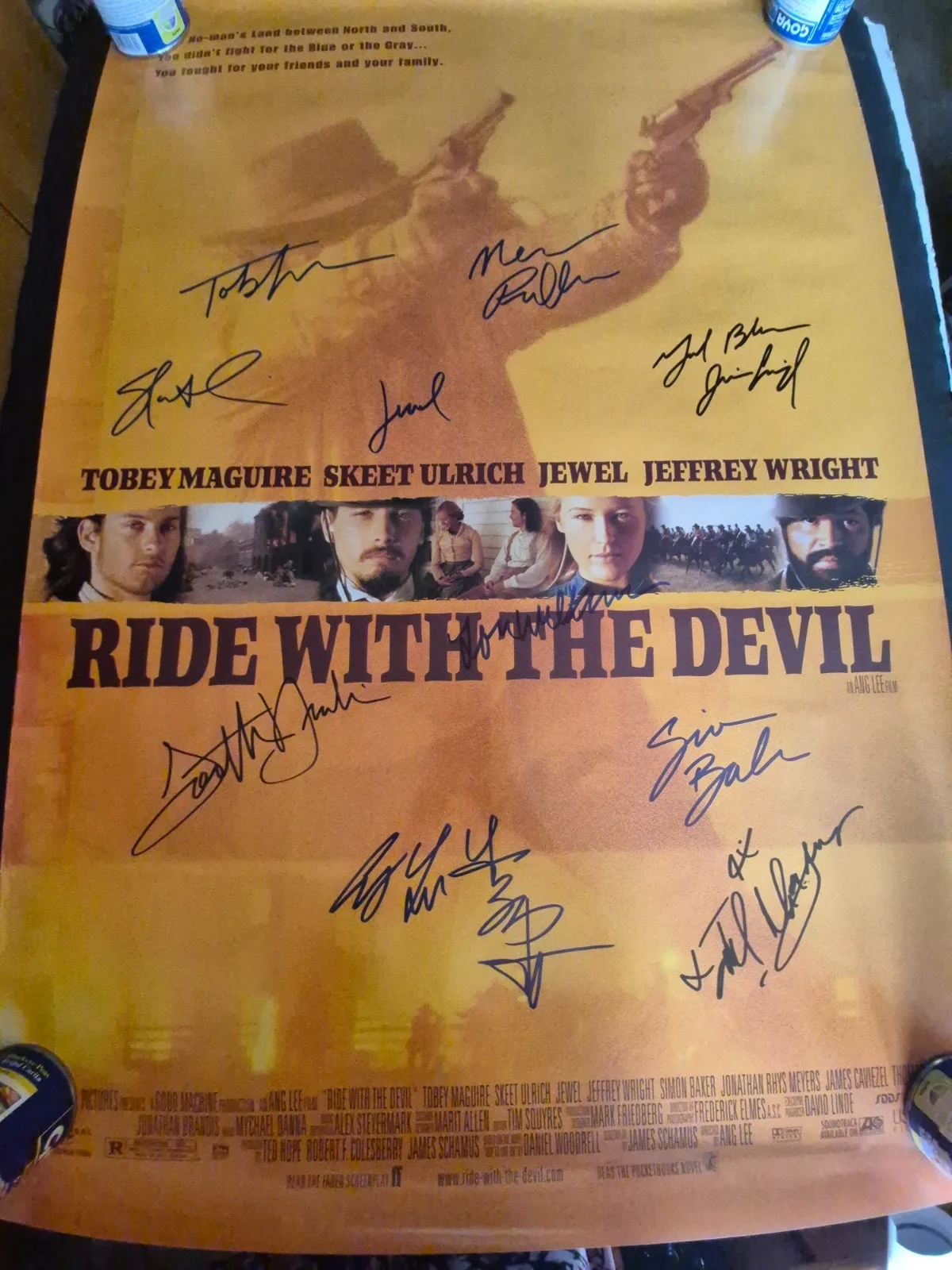 SEE BELOW — RIDE WITH THE DEVIL-CAST SIGNED- MOVIE POSTER-w/COA ekim