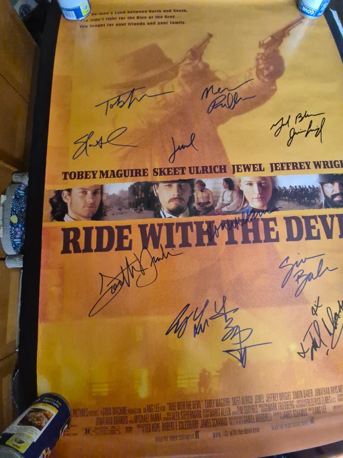 SEE BELOW — RIDE WITH THE DEVIL-CAST SIGNED- MOVIE POSTER-w/COA ekim, image 2
