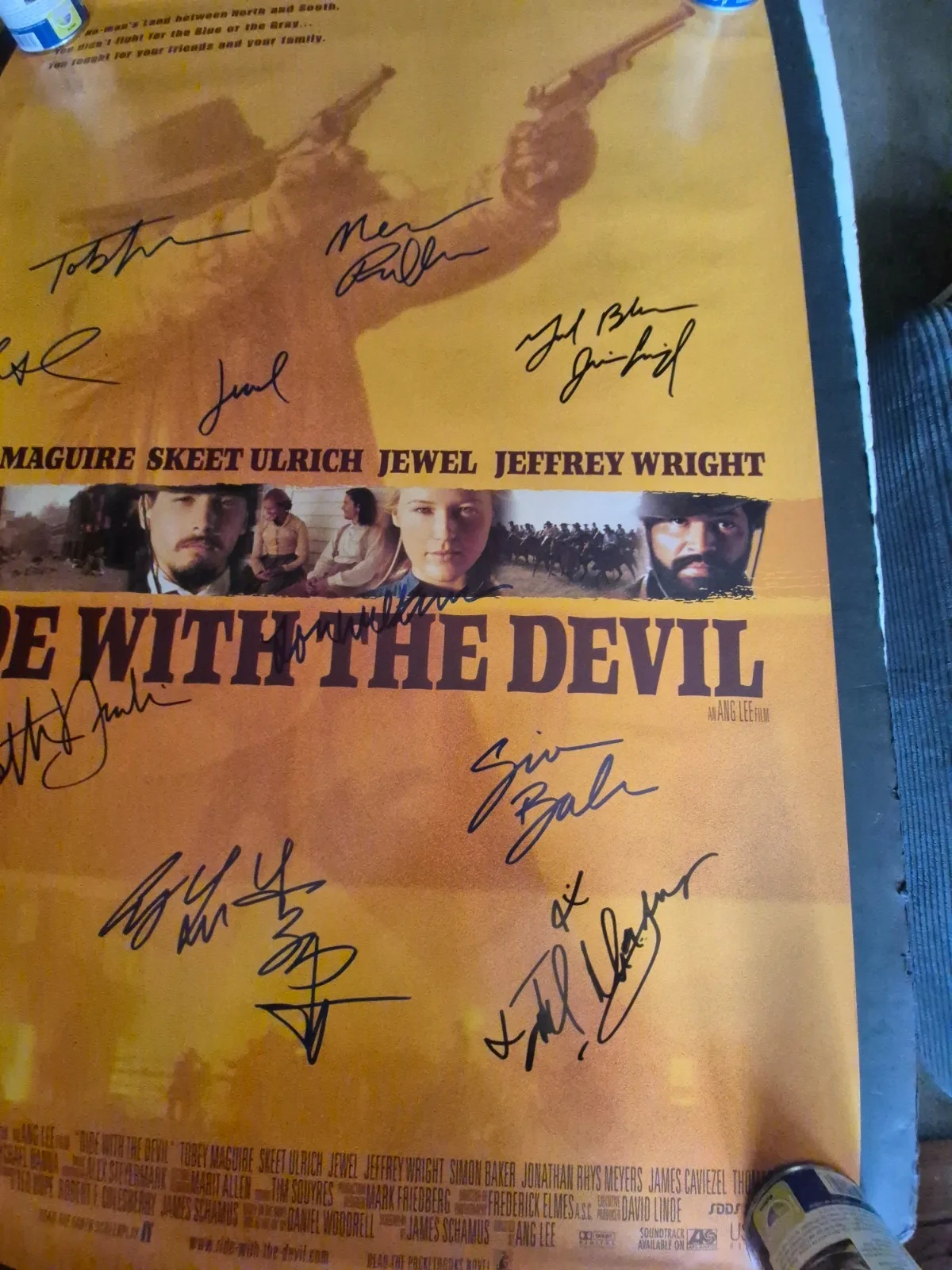 SEE BELOW — RIDE WITH THE DEVIL-CAST SIGNED- MOVIE POSTER-w/COA ekim, image 4