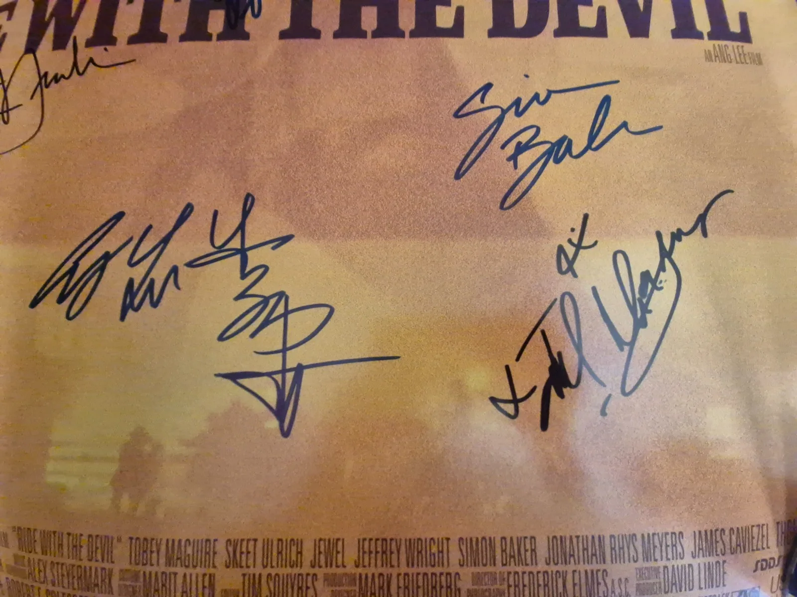 SEE BELOW — RIDE WITH THE DEVIL-CAST SIGNED- MOVIE POSTER-w/COA ekim, image 5