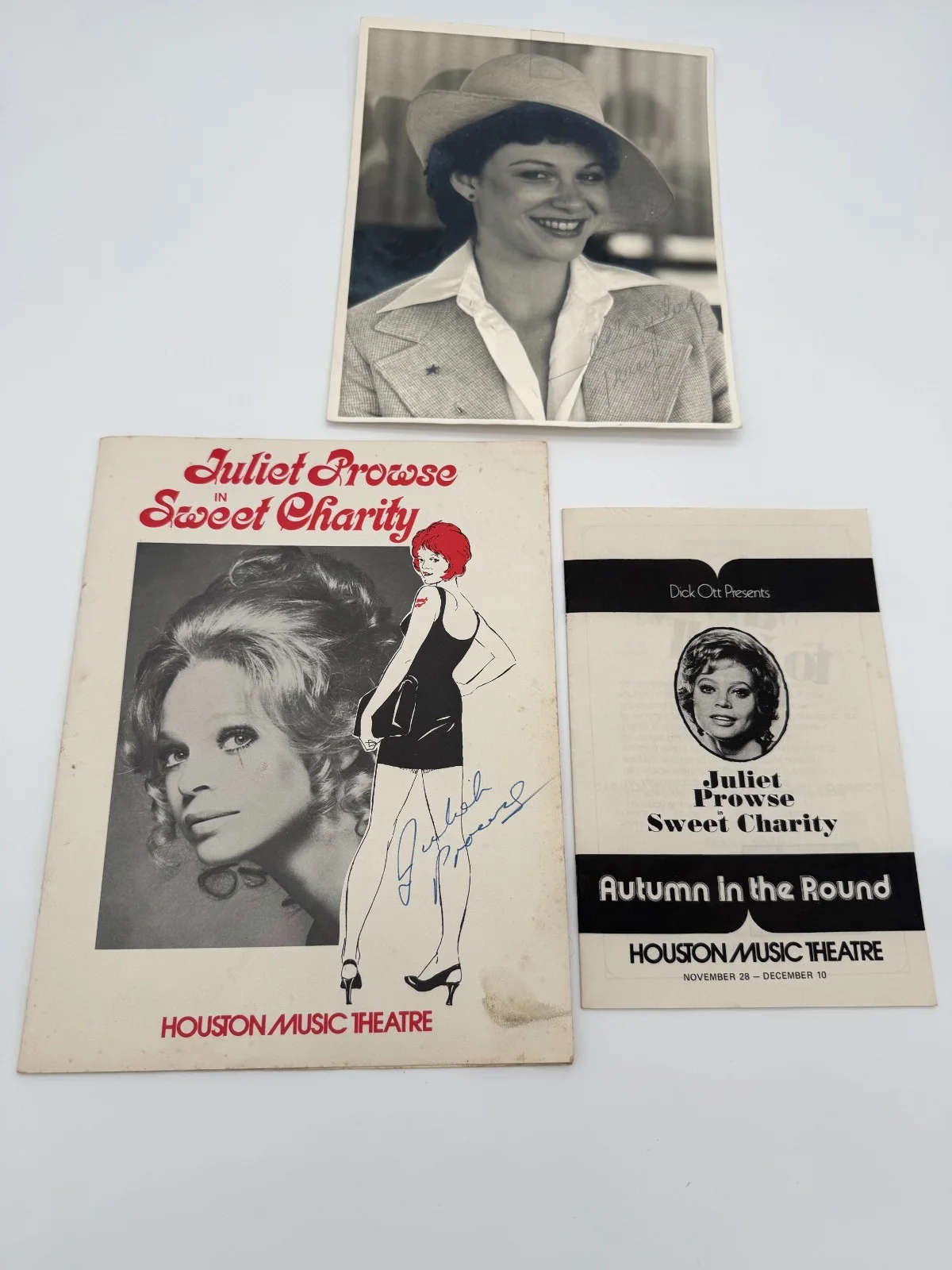 Juliet Prowse autographed Sweat Charity program, and small program (signed), image 3