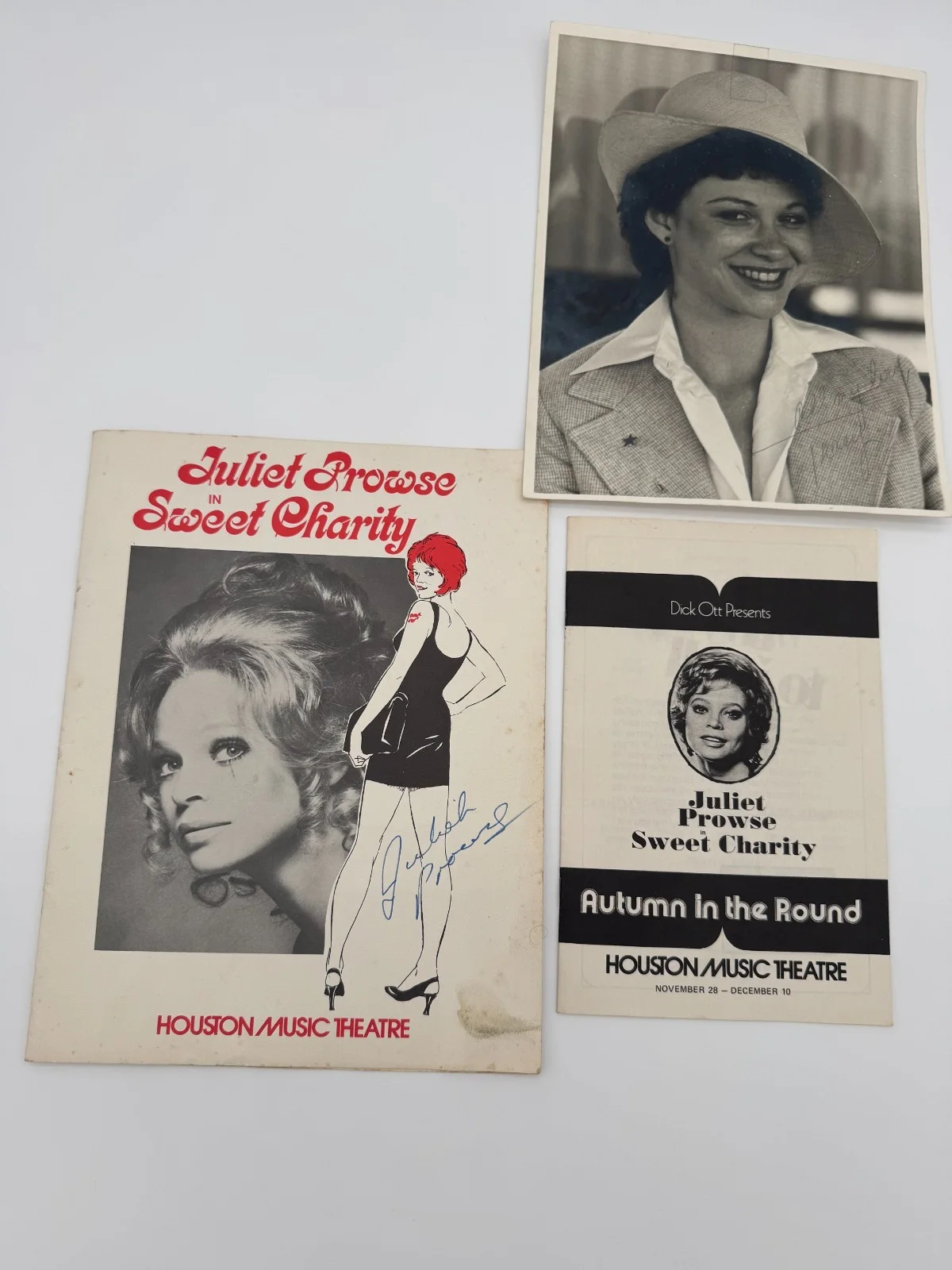 Juliet Prowse autographed Sweat Charity program, and small program (signed), image 4