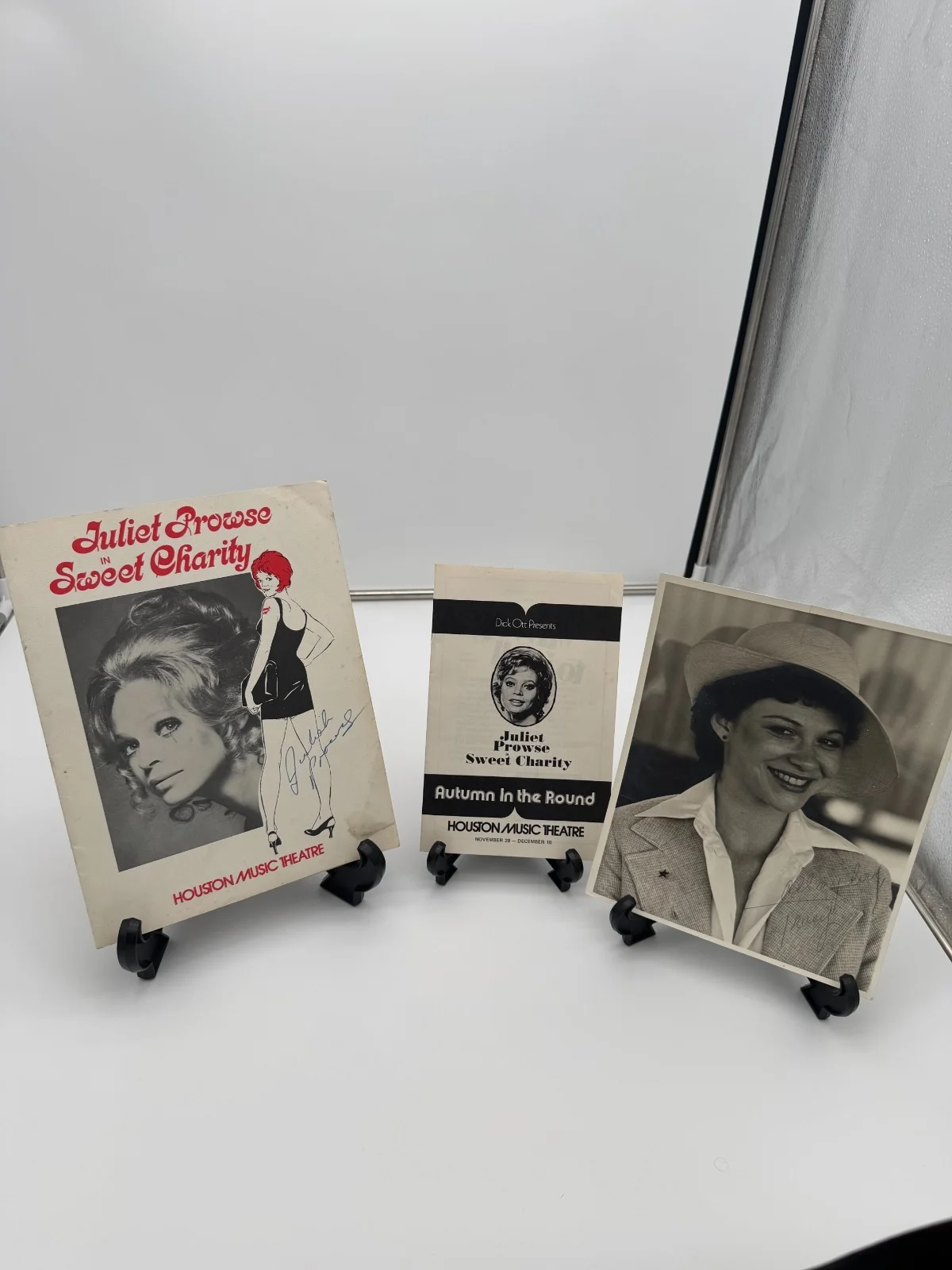 Juliet Prowse autographed Sweat Charity program, and small program (signed), image 5