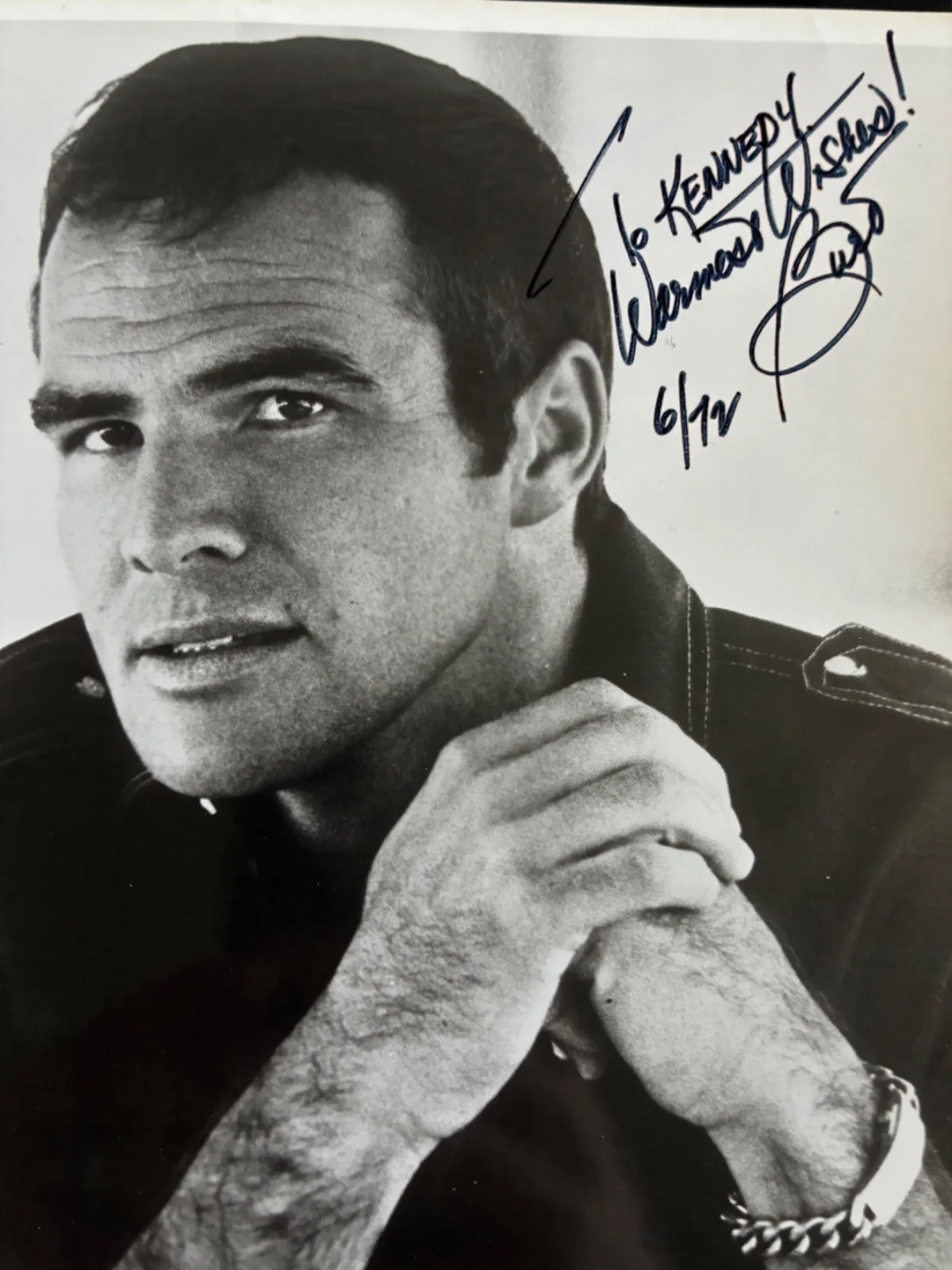 Burt Reynolds — VINTAGE BURT REYNOLDS Signed Autographed 8x10 Photo Early Portrait Inscribed, image 3