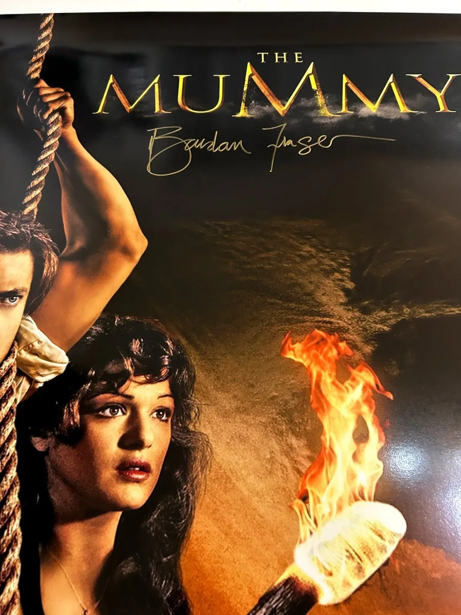 Brendan Fraser — BRENDAN FRASER SIGNED The Mummy 27x40 Movie Poster Autographed - COA & PICTURE, изображение 5