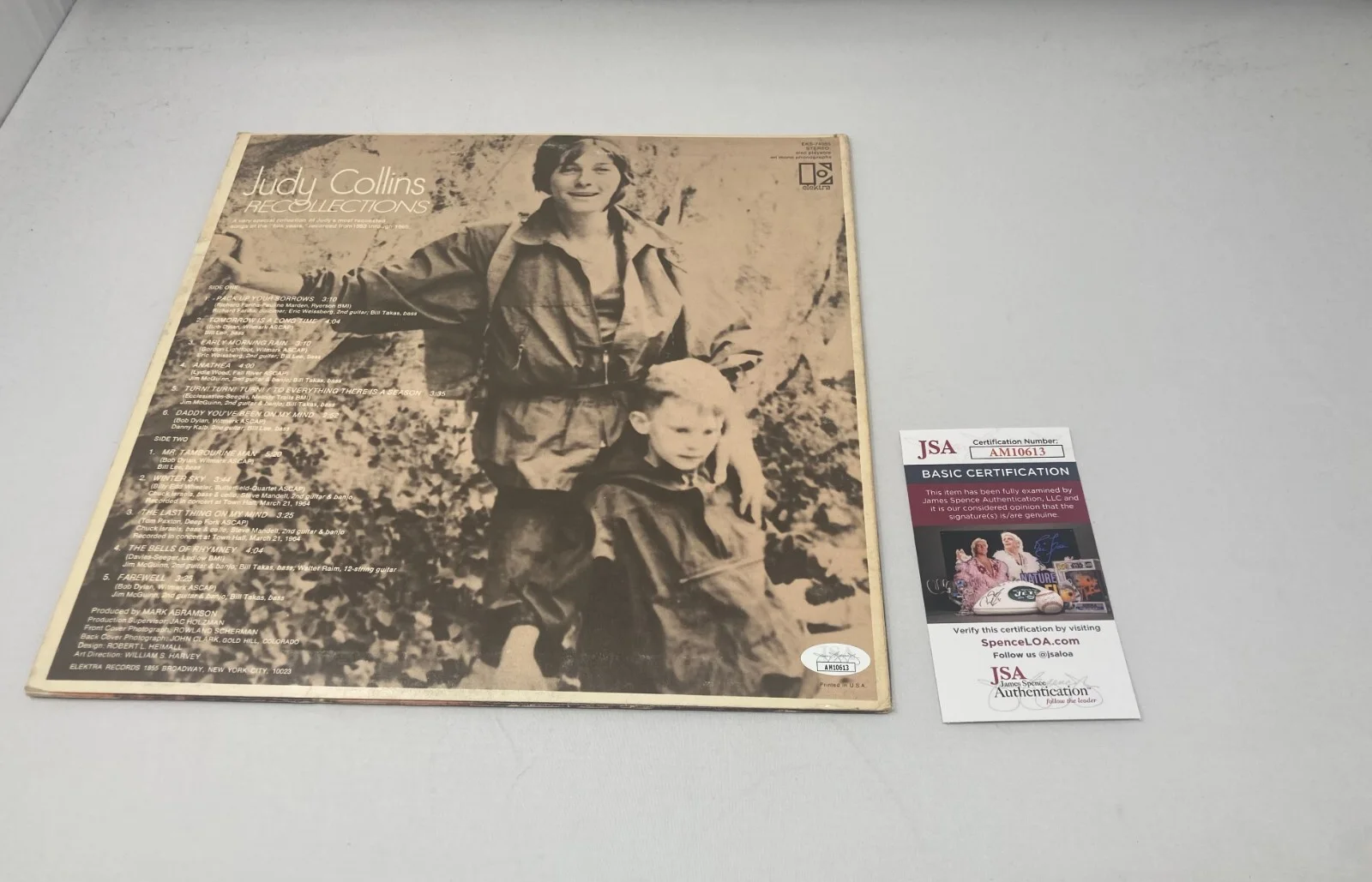 Judy Collins signed Recollections Album JSA COA, image 2