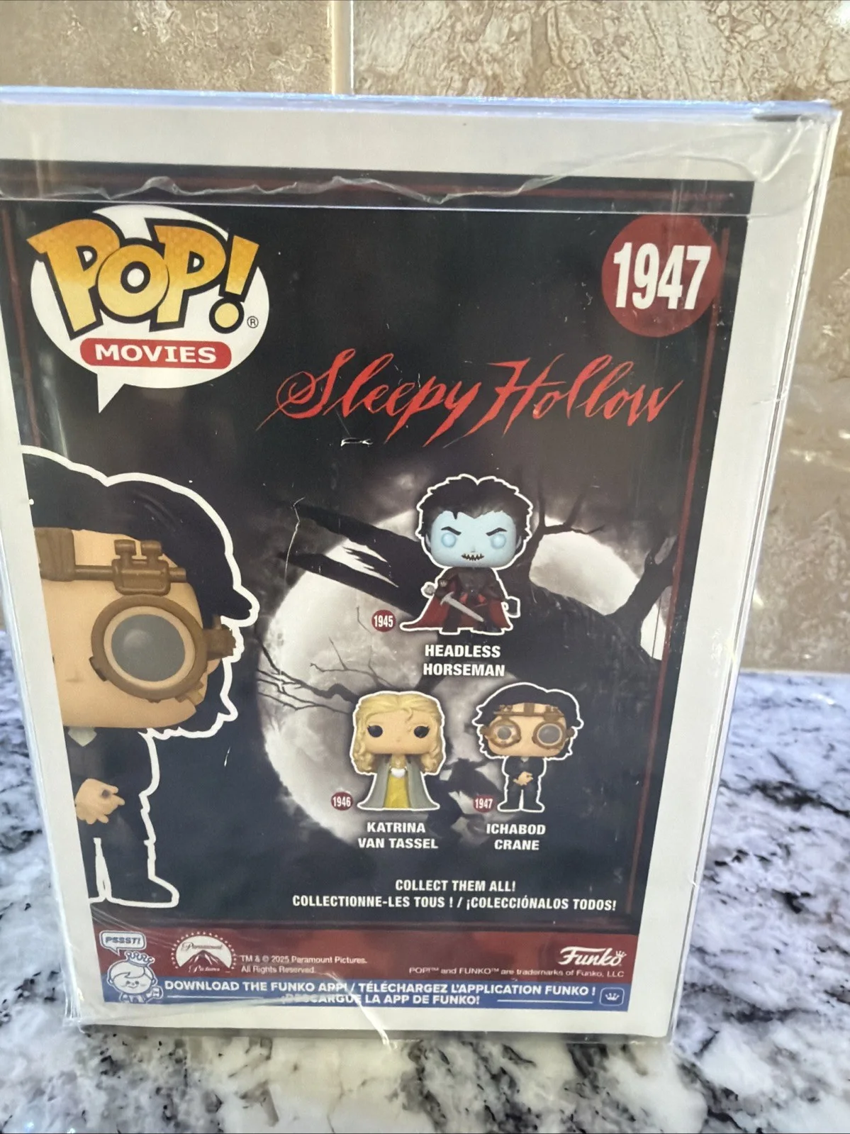 Johnny Depp — Johnny Depp Hand Signed Ichabod Crane Sleepy Hollow Funko Pop 1947 W/ COA, image 3