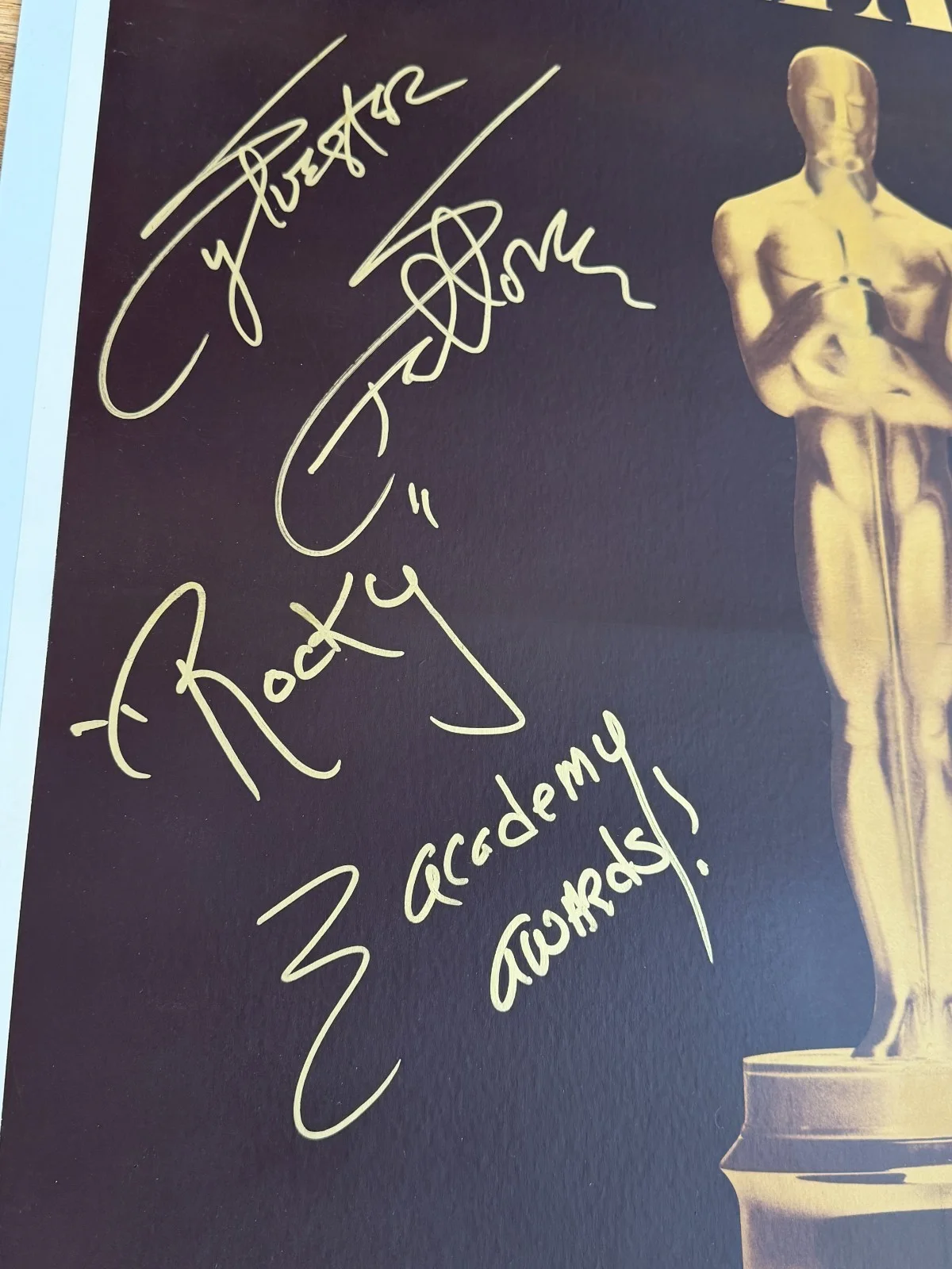 Sylvester Stallone, Talia Shire — Sylvester Stallone & Talia Shire 1/1 Autographed Academy Awards Poster ASI Proof, изображение 3