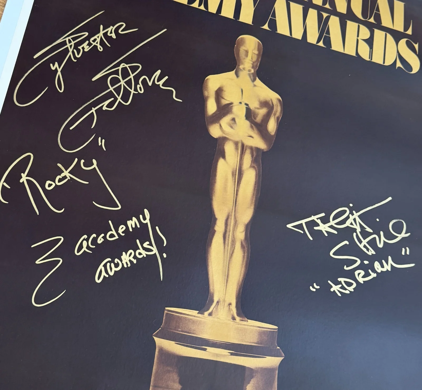 Sylvester Stallone, Talia Shire — Sylvester Stallone & Talia Shire 1/1 Autographed Academy Awards Poster ASI Proof, изображение 4