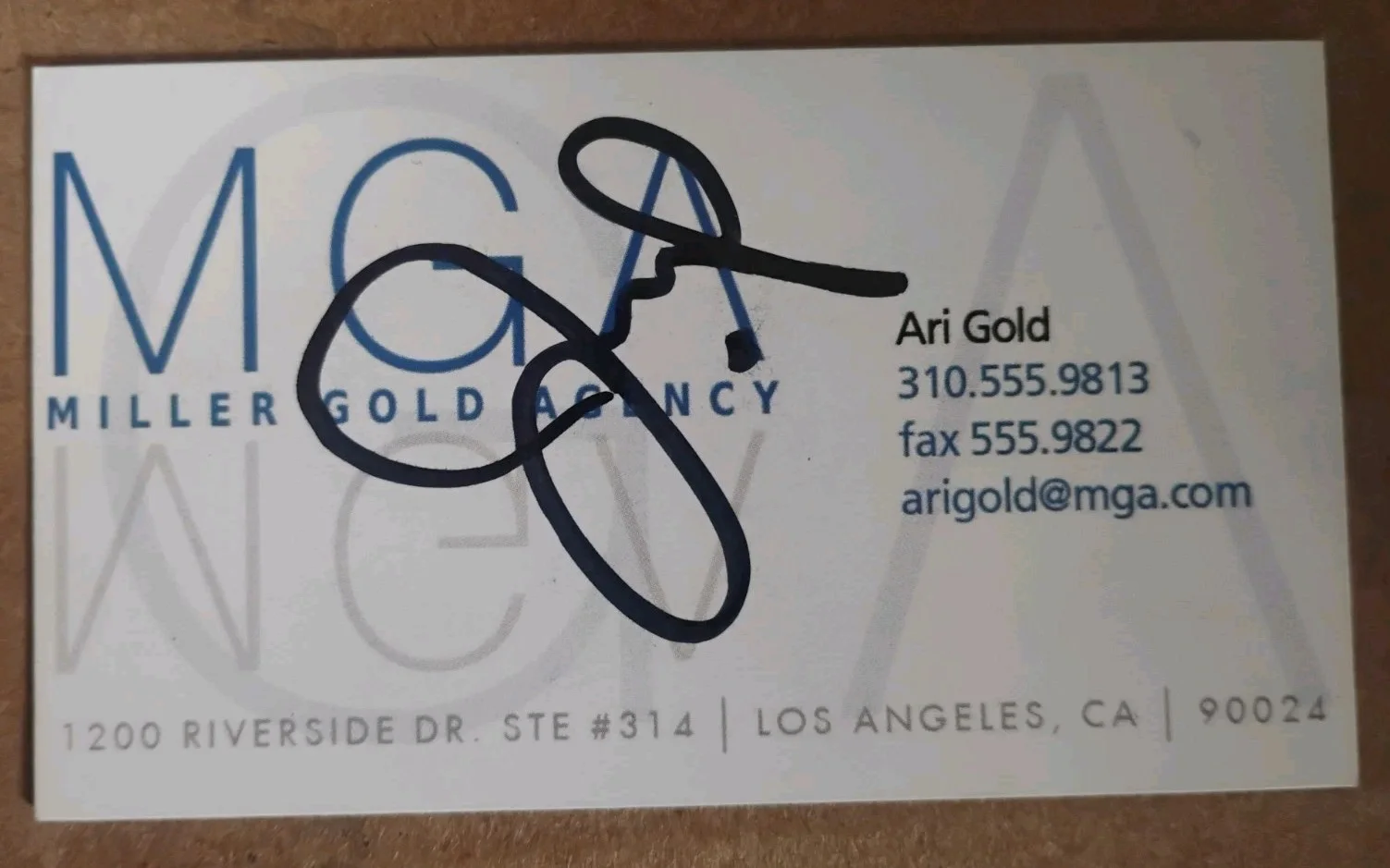 Jeremy piven — ARI GOLD JEREMY PIVEN SIGNED AUTOGRAPHED ENTOURAGE BUSINESS CARD EXACT PROOF