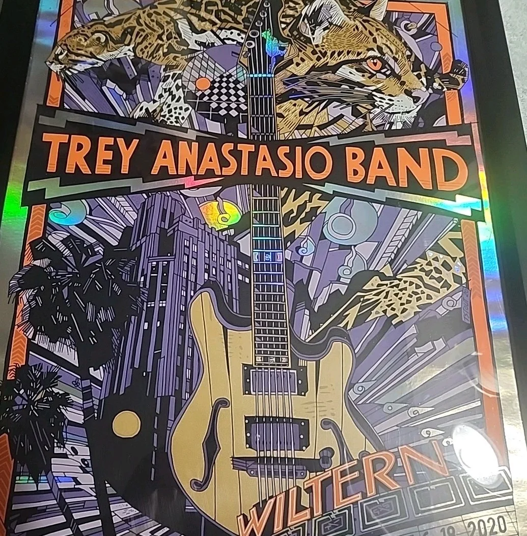 Trey Anastasio Band Poster Wiltern Los Angeles 2020 Foil /25 Tyler Stout Signed, изображение 3