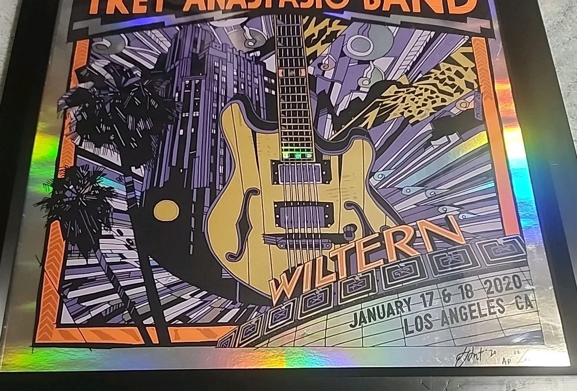 Trey Anastasio Band Poster Wiltern Los Angeles 2020 Foil /25 Tyler Stout Signed, изображение 4