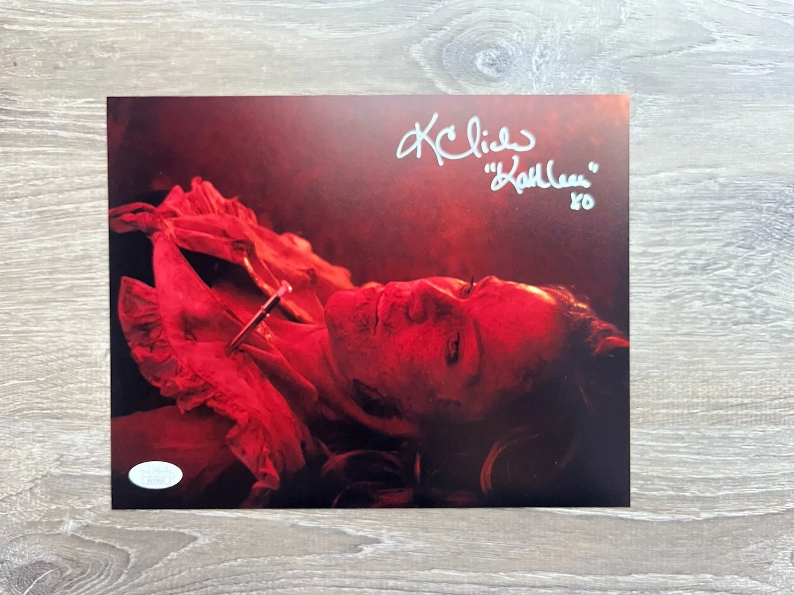Karen Cliche — Karen Cliche Signed Thanksgiving 8x10 Photo JSA COA Horror Autograph, image 2