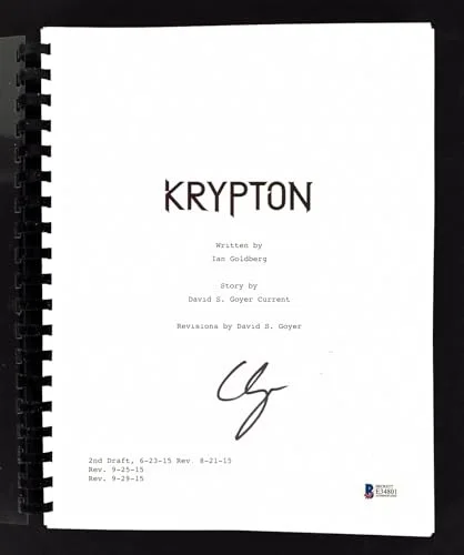 Cameron Cuffe — Cameron Cuffe Authentic Signed Krypton Pilot Episode Tv Script BAS #E34801, image 2