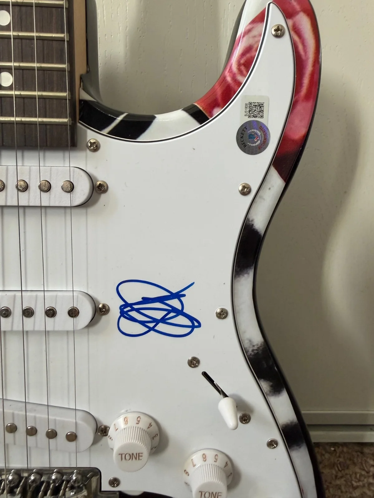 John Frusciante Signed Autograph Electric Guitar, Red Hot Chili Peppers BAS COA, image 4