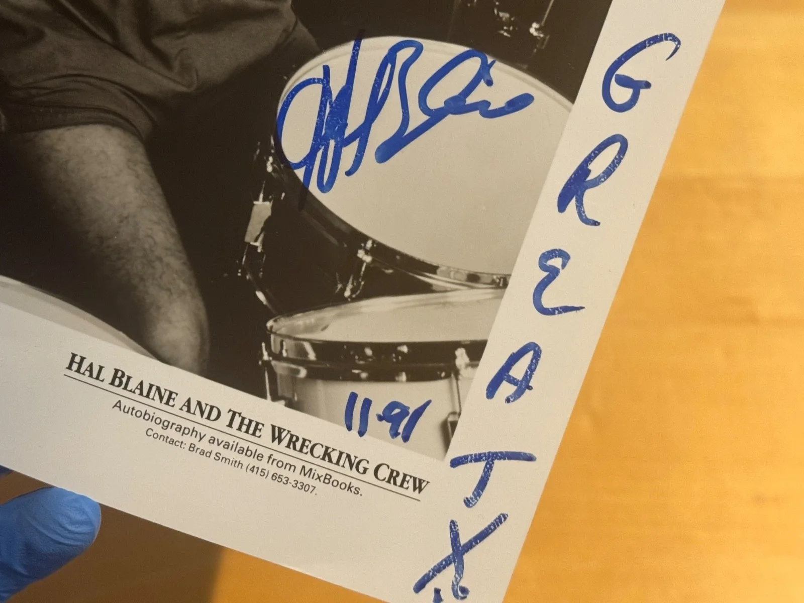 Signed HAL BLAINE 8"x10" Hal Blaine And The Wrecking Crew Promo, изображение 2