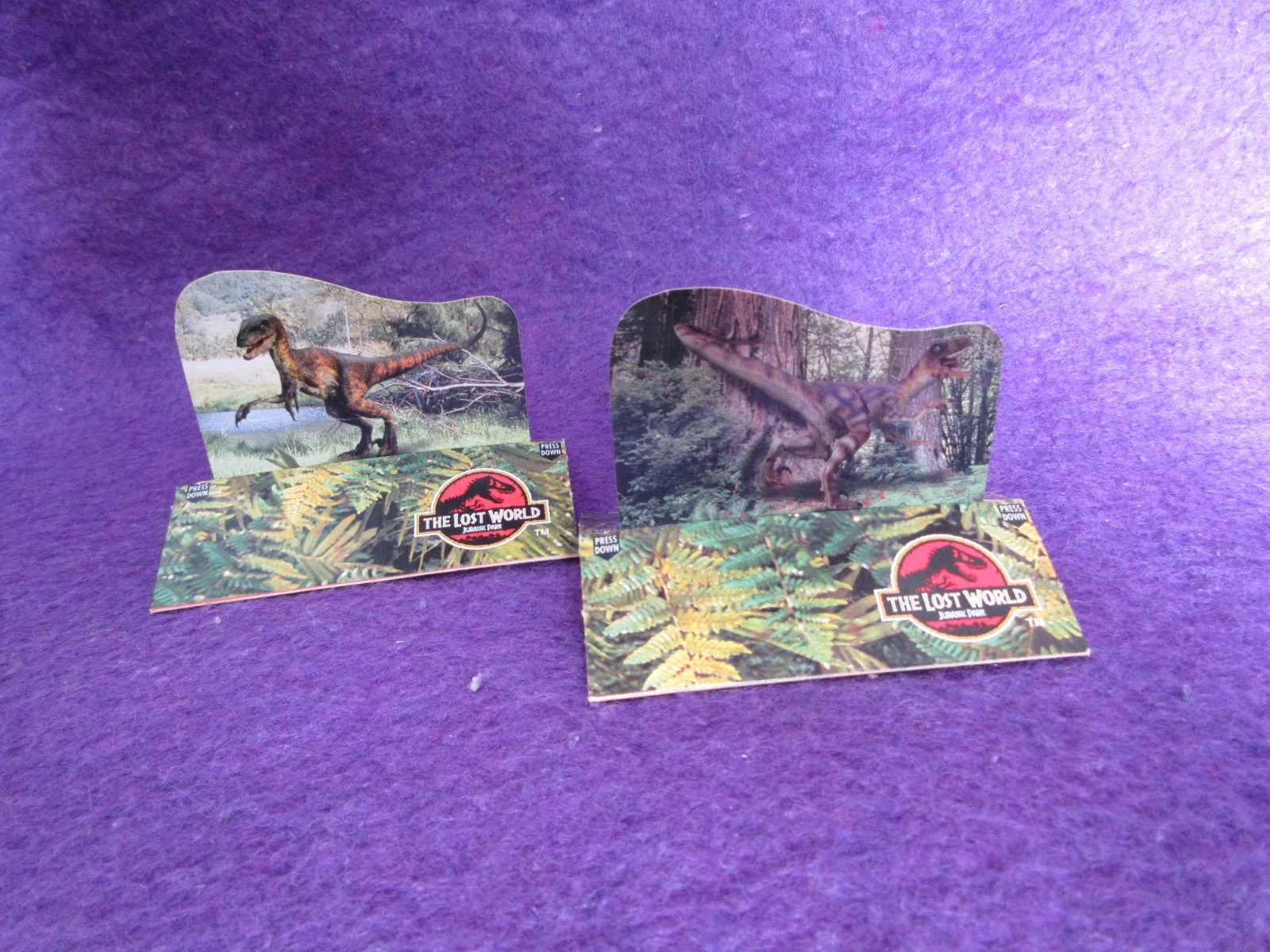 Jurassic Park The Lost World Hula Hoops/skips Cheddars Set Trade Card Pop Up1997, изображение 2