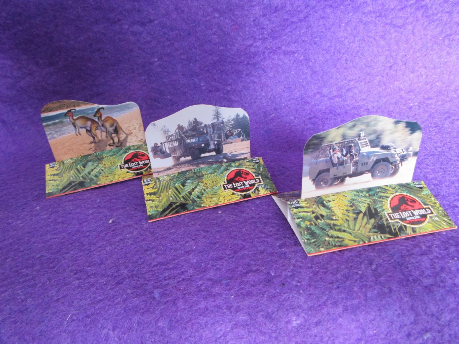 Jurassic Park The Lost World Hula Hoops/skips Cheddars Set Trade Card Pop Up1997, изображение 3