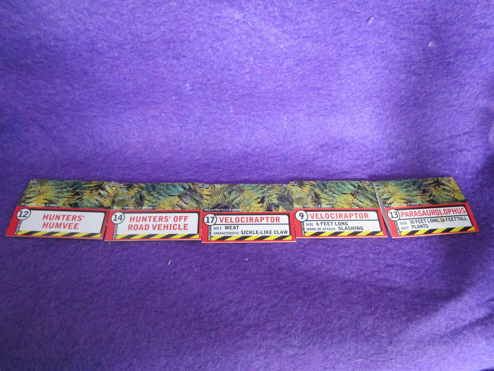 Jurassic Park The Lost World Hula Hoops/skips Cheddars Set Trade Card Pop Up1997, изображение 4