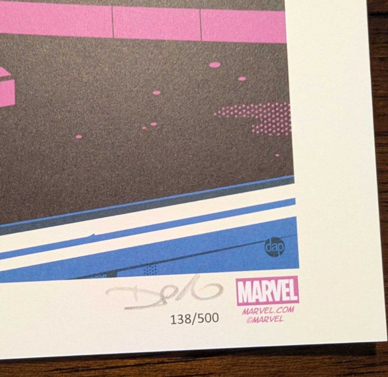 DAVE PERILLO — Bam Box Punisher "PUNISHING" Signed Dave Perillo Pink Variant Poster 138/500, image 4