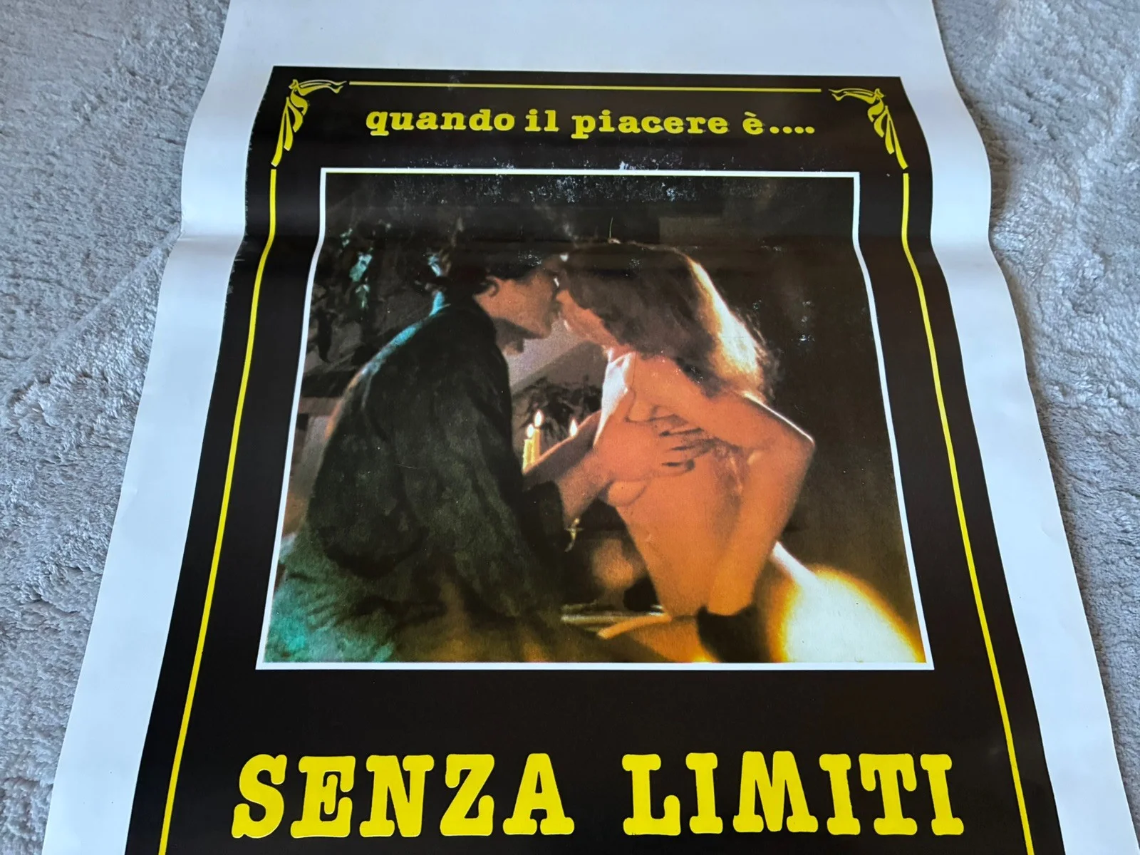 Original Vintage Italian Adult Film Poster - when pleasure is without limits, image 3