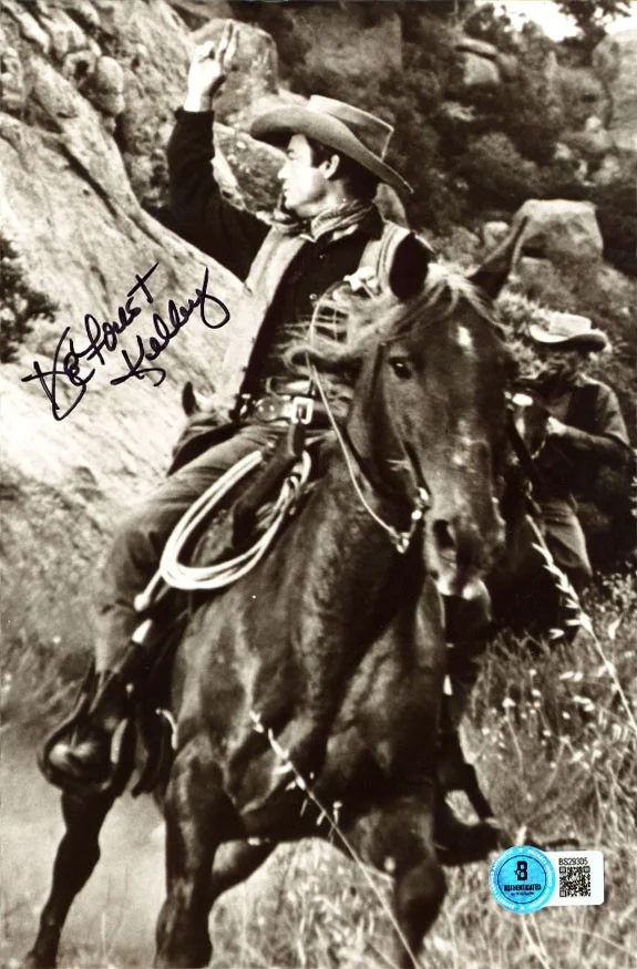 DeForest Kelley — DeForest Kelley Town Tamer Authentic Signed 5.75x8.75 Photo BAS #BS29305