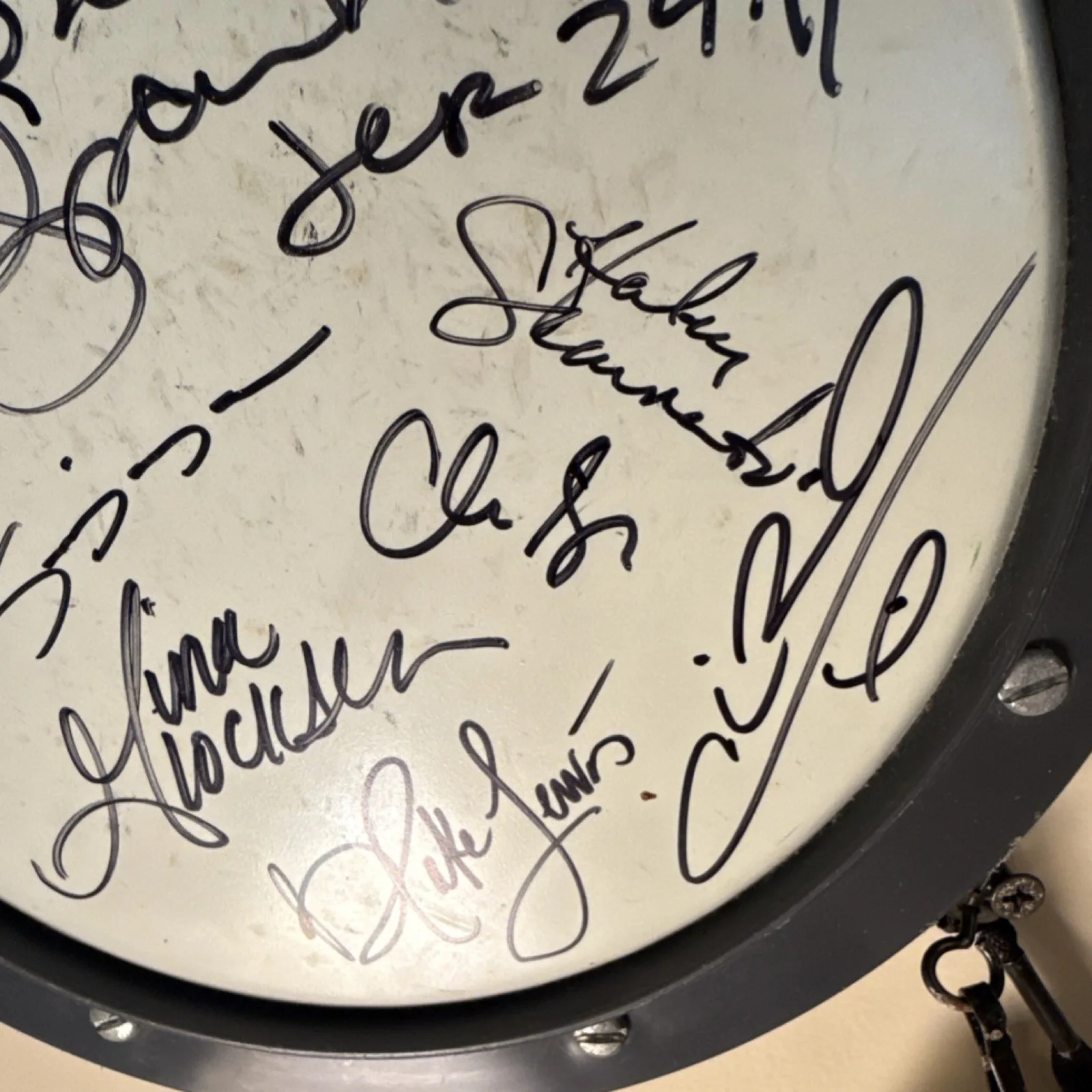 Remo Practice Pad Signed by American Idol 2007 Tour Original Music Memorabilia, изображение 5