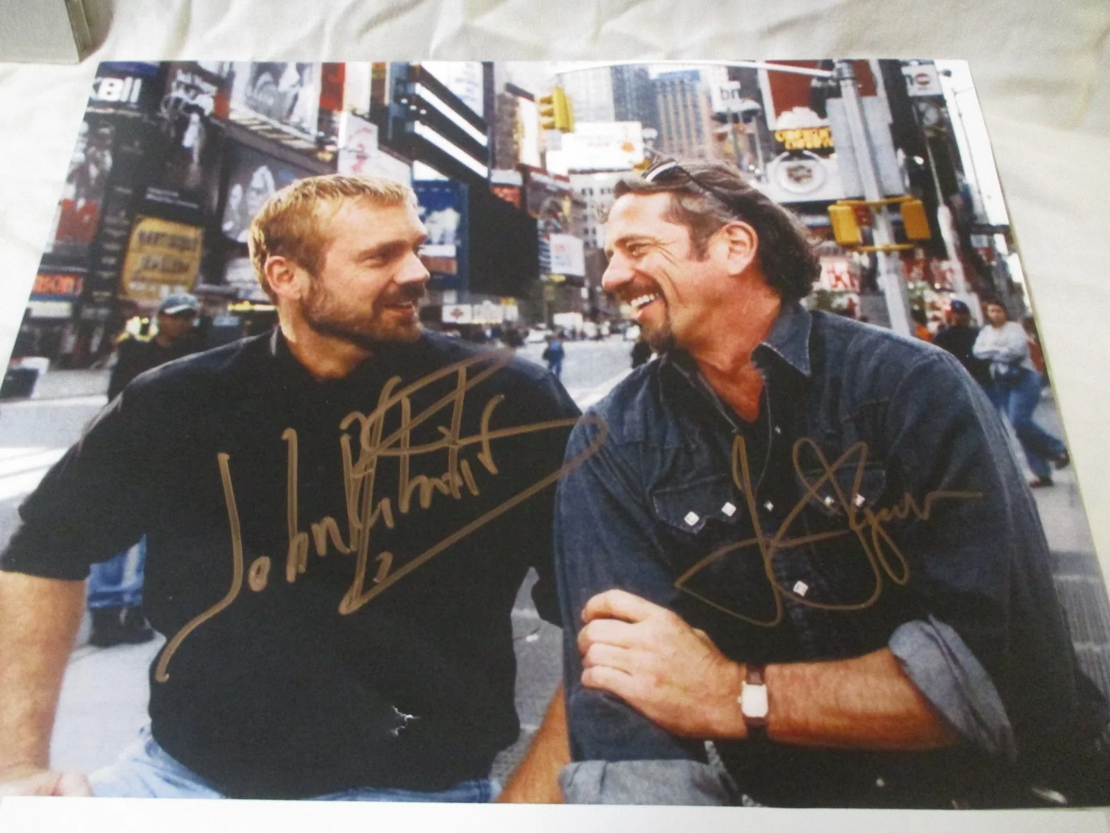 JOHN SCHNEIDER & TOM WOPAT AUTOGRAPHED PHOTO WITH COA LETTER FROM WOPAT WEBCREW, image 2