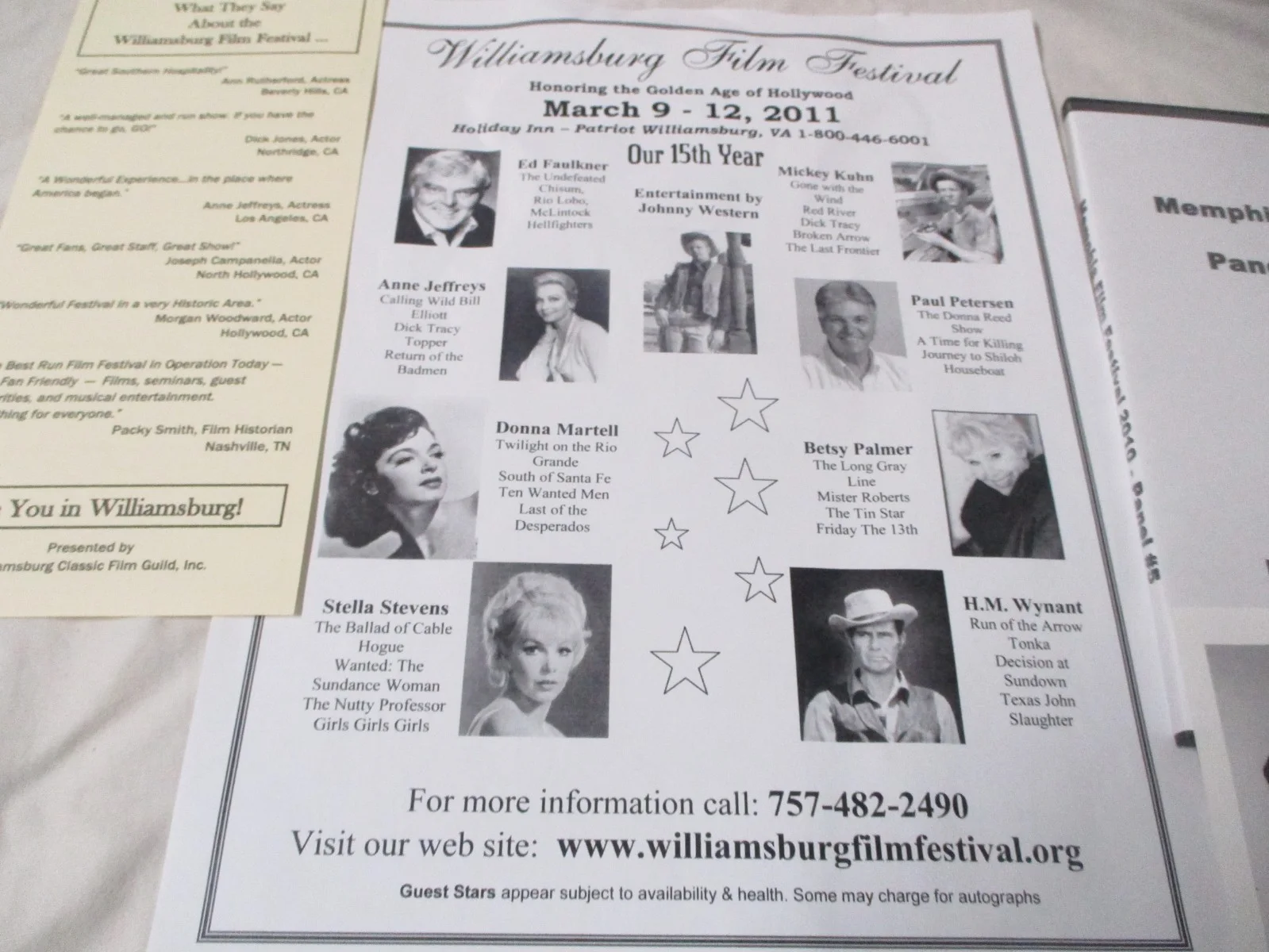 MEMPHIS FILM FESTIVAL 2010 PROMO SET WITH AUTOGRAPHED CLINT WALKER CD, изображение 2