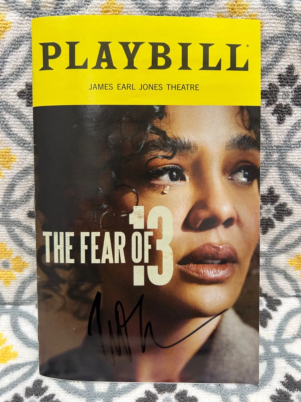 Tessa Thompson — The Fear of 13 signed by Tessa Thompson Broadway Playbill