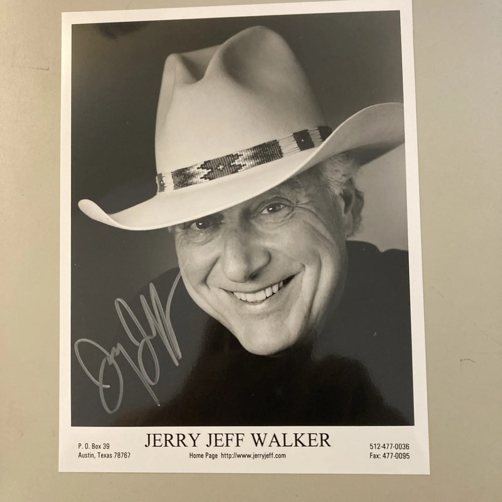 Jerry Jeff Walker 1942-2020 “Mr. Bojangles”Rare Signed 8x10 Glossy W/COA/mint, image 3