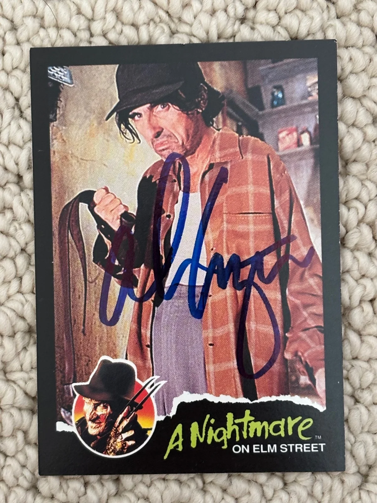 Alice Cooper – Signed (2 ½” x 3 ½”) Trading Card for the movie Freddy’s Dead, изображение 3