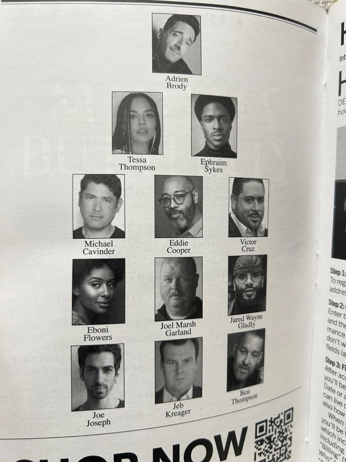Adrien Brody — The Fear of 13 signed by Adrien Brody Broadway Playbill, изображение 2