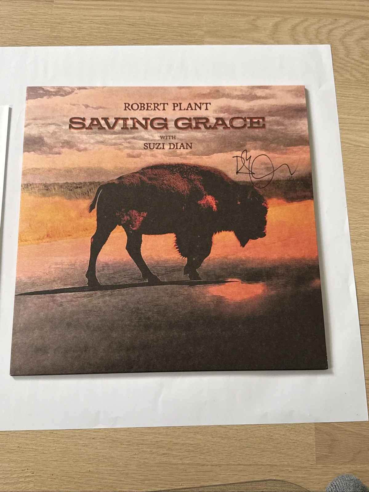 Robert Plant Signed Saving Grace Vinyl Beckett LOA, image 2