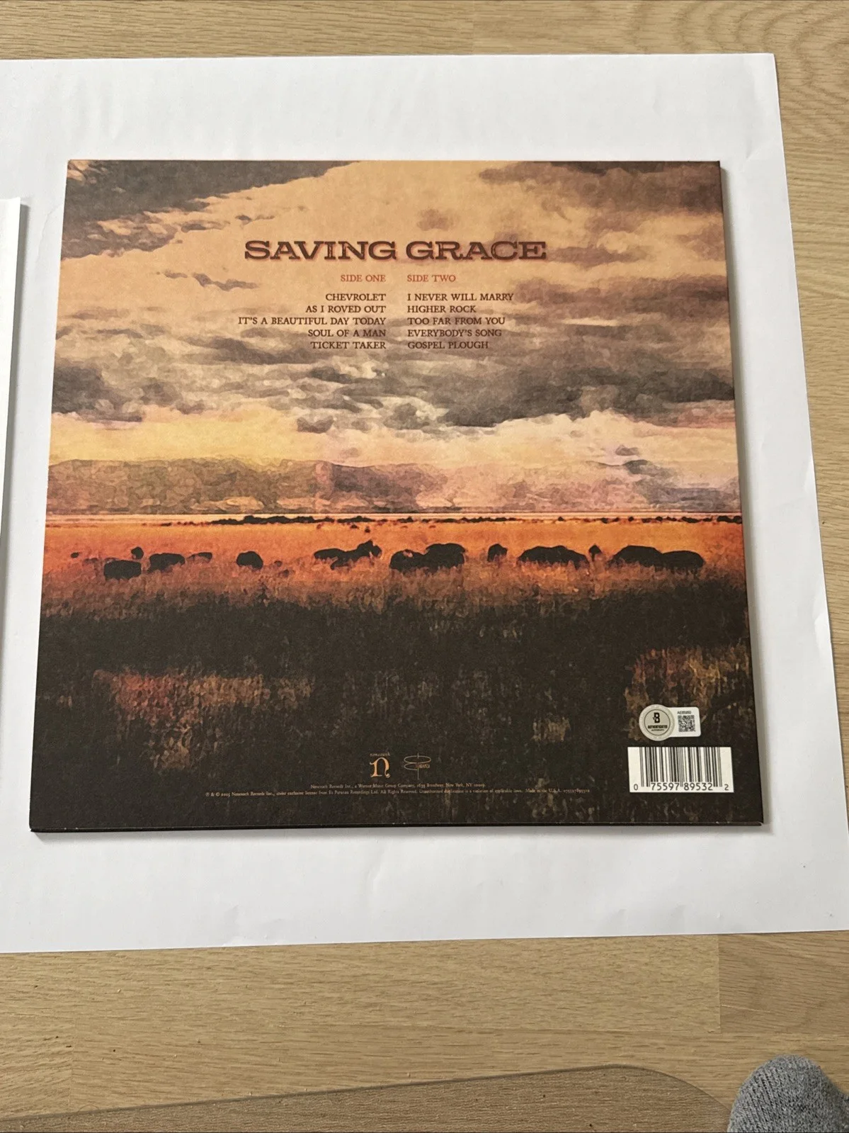 Robert Plant Signed Saving Grace Vinyl Beckett LOA, image 4
