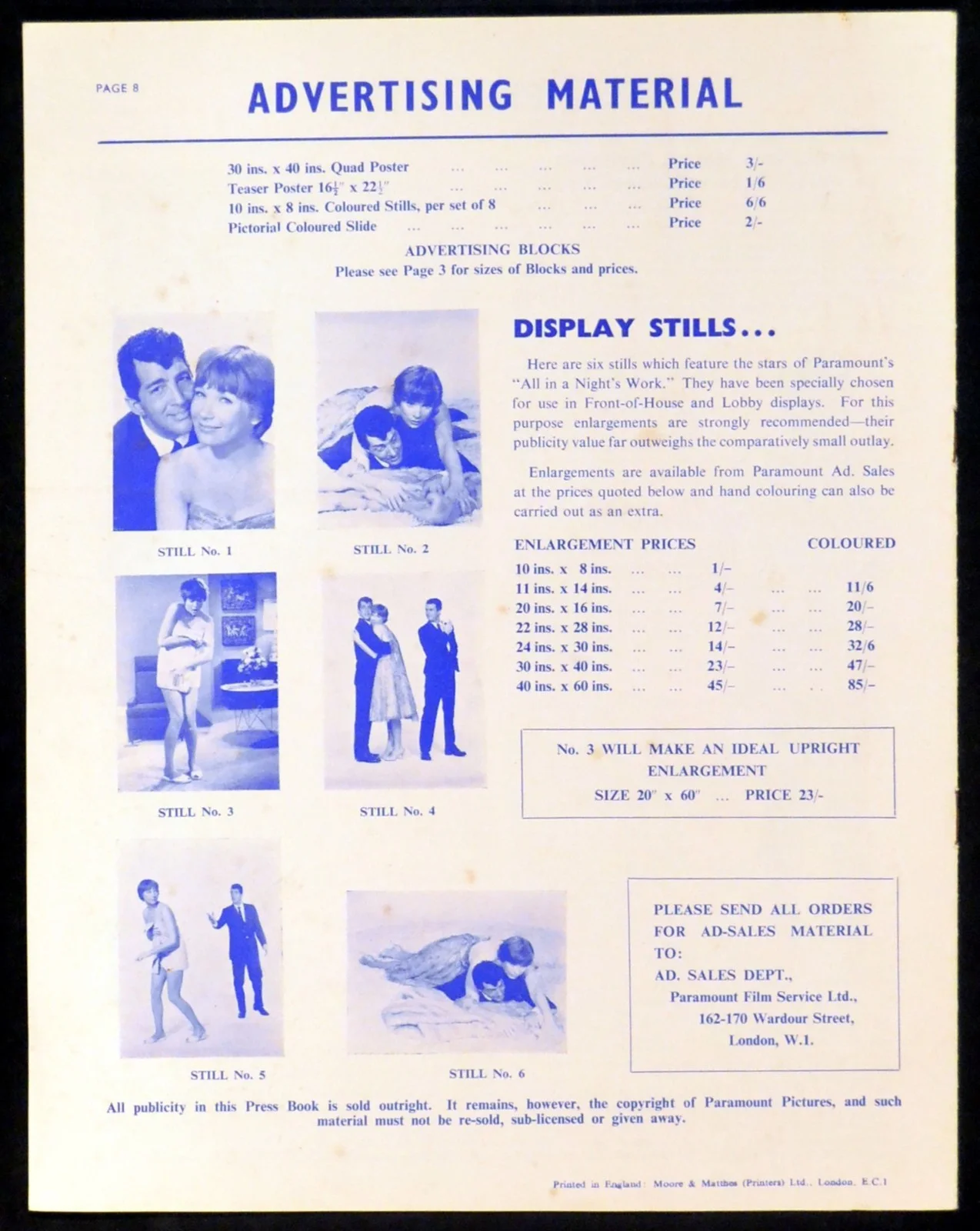 ALL IN A NIGHT’S WORK 1961 Dean Martin, Shirley MacLaine UK PRESSBOOK, изображение 5