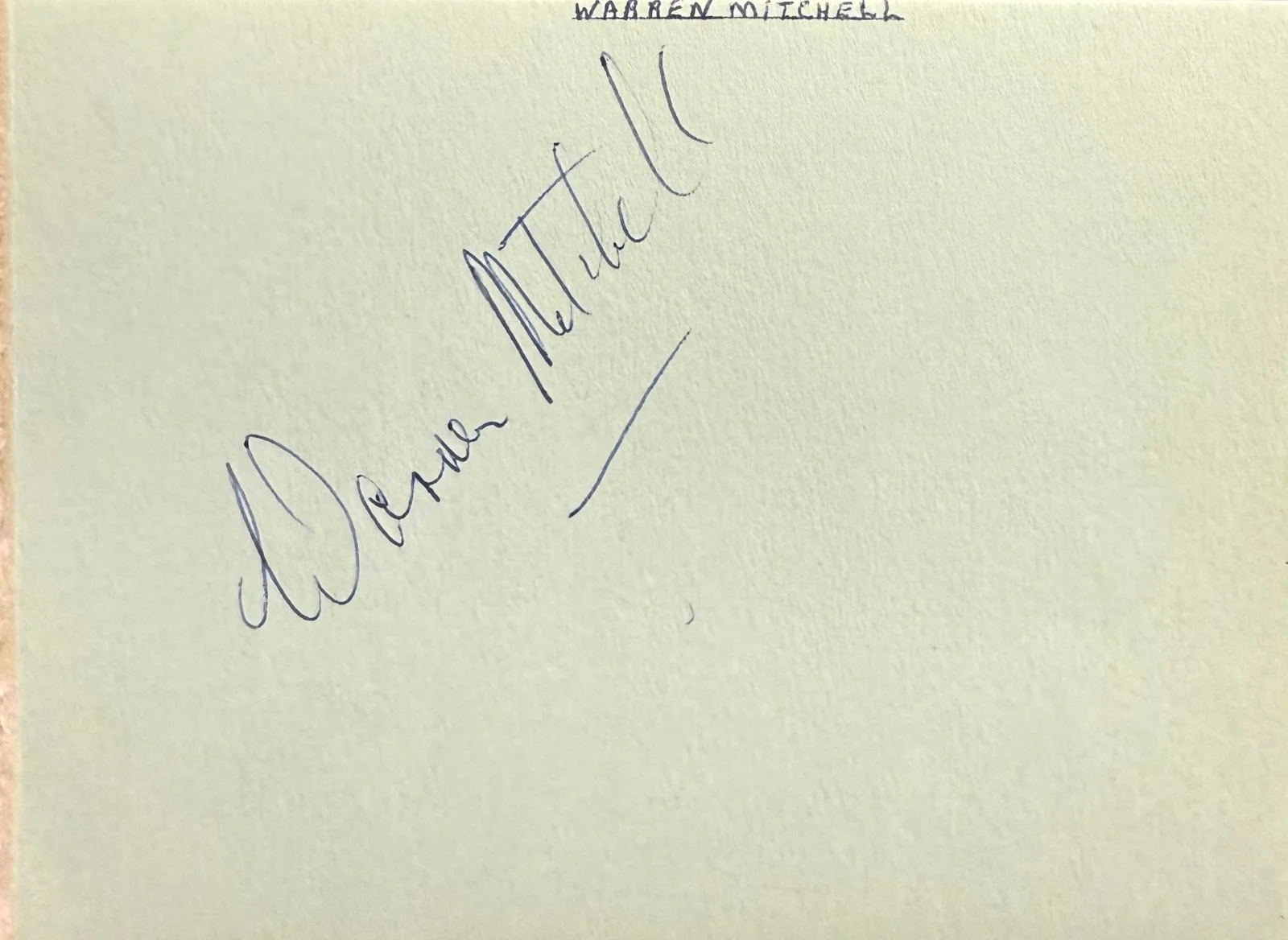 Sheila Hancock, Warren Mitchell — SHEILA HANCOCK & WARREN MITCHELL Dual Signed Autographed 4"x 5" ALBUM PAGE EDIE, изображение 2
