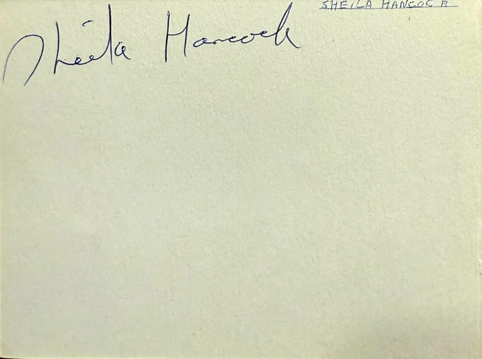 Sheila Hancock, Warren Mitchell — SHEILA HANCOCK & WARREN MITCHELL Dual Signed Autographed 4"x 5" ALBUM PAGE EDIE, изображение 3