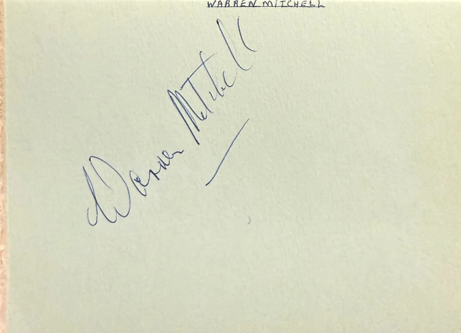 Sheila Hancock, Warren Mitchell — SHEILA HANCOCK & WARREN MITCHELL Dual Signed Autographed 4"x 5" ALBUM PAGE EDIE, изображение 4