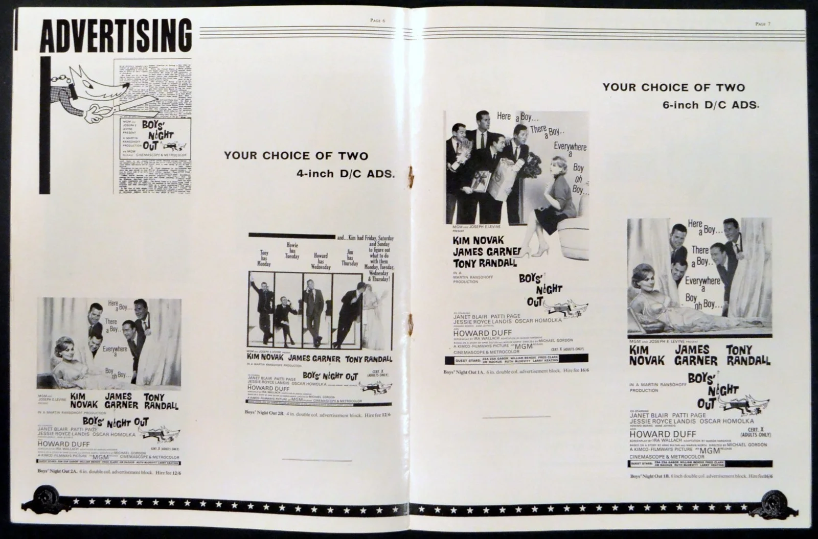 BOYS’ NIGHT OUT 1962 Kim Novak, James Garner, Tony Randall UK PRESSBOOK, изображение 3