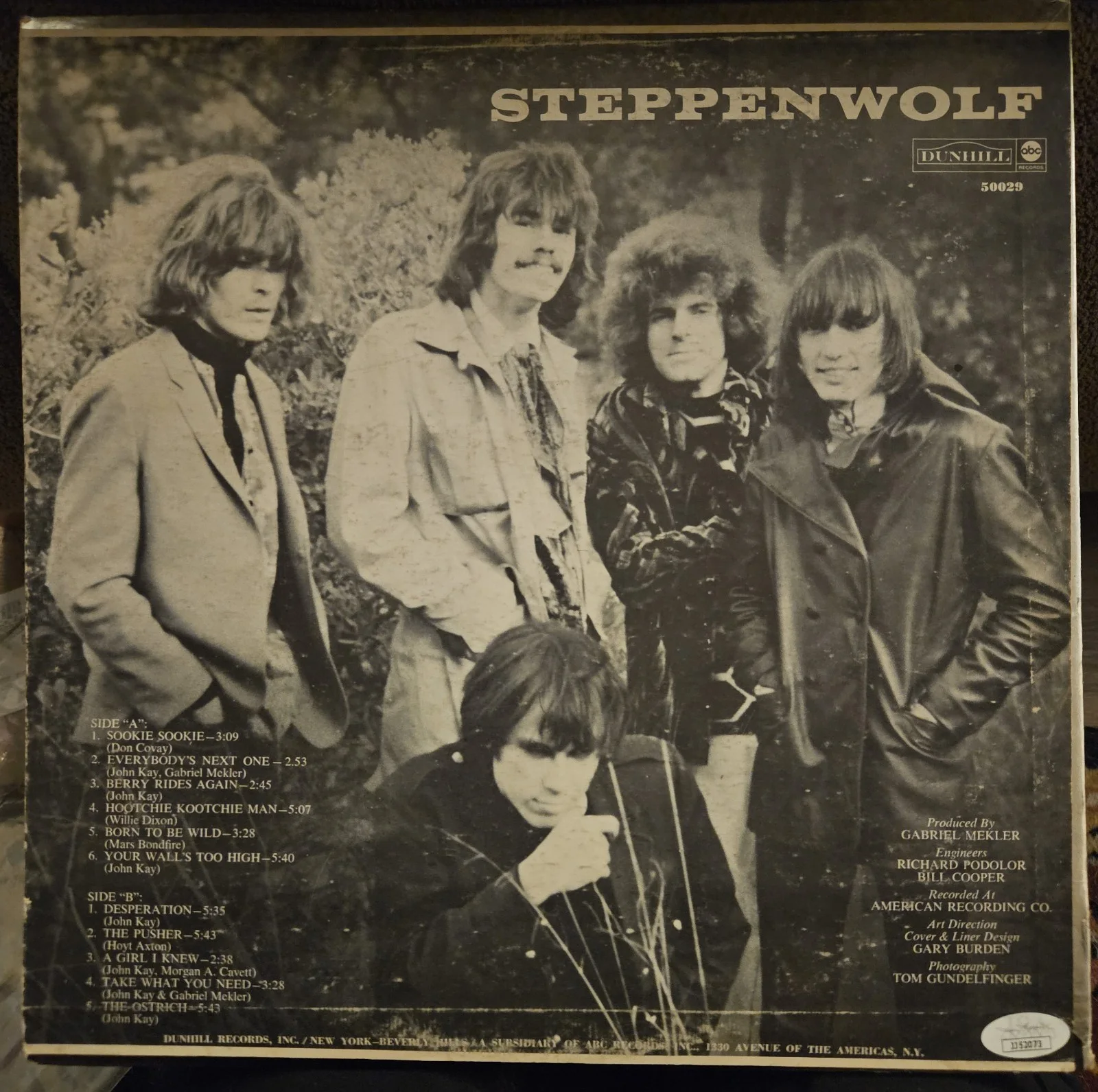 Steppenwolf - John Kay AUTOGRAPHED "Born To Be Wild" Vinyl Lp JSA COA, изображение 2