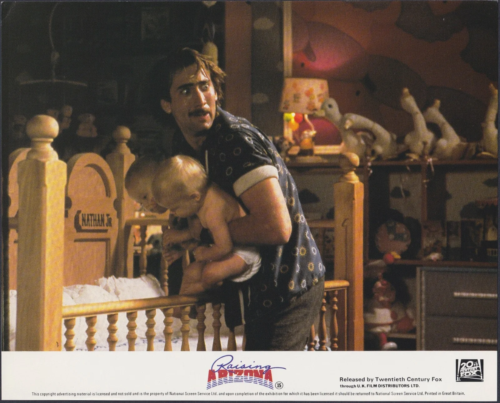 Raising Arizona 8x Original UK FOH Lobby Cards Joel Ethan Coen Nicholas Cage '87, изображение 2