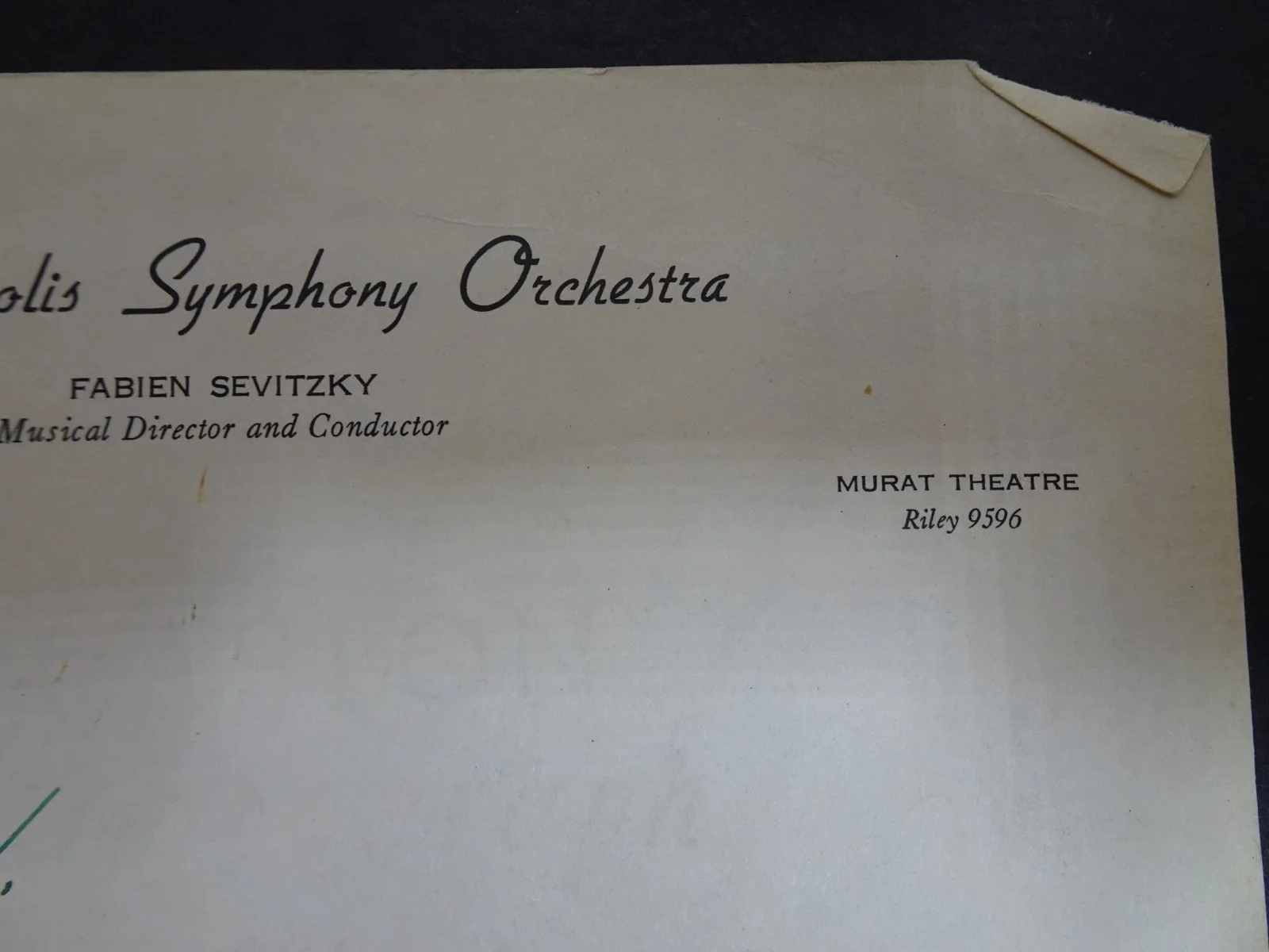 Fabien Sevitzky — Fabien Sevitzky Director Autographed Letter to Symphony Manager Indianapolis, image 4