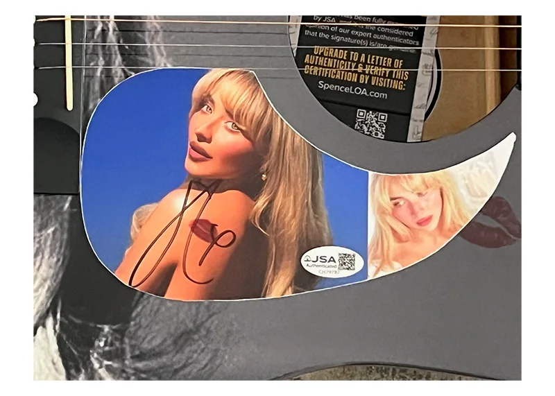 Sabrina Carpenter Signed Acoustic Guitar (JSA), image 2