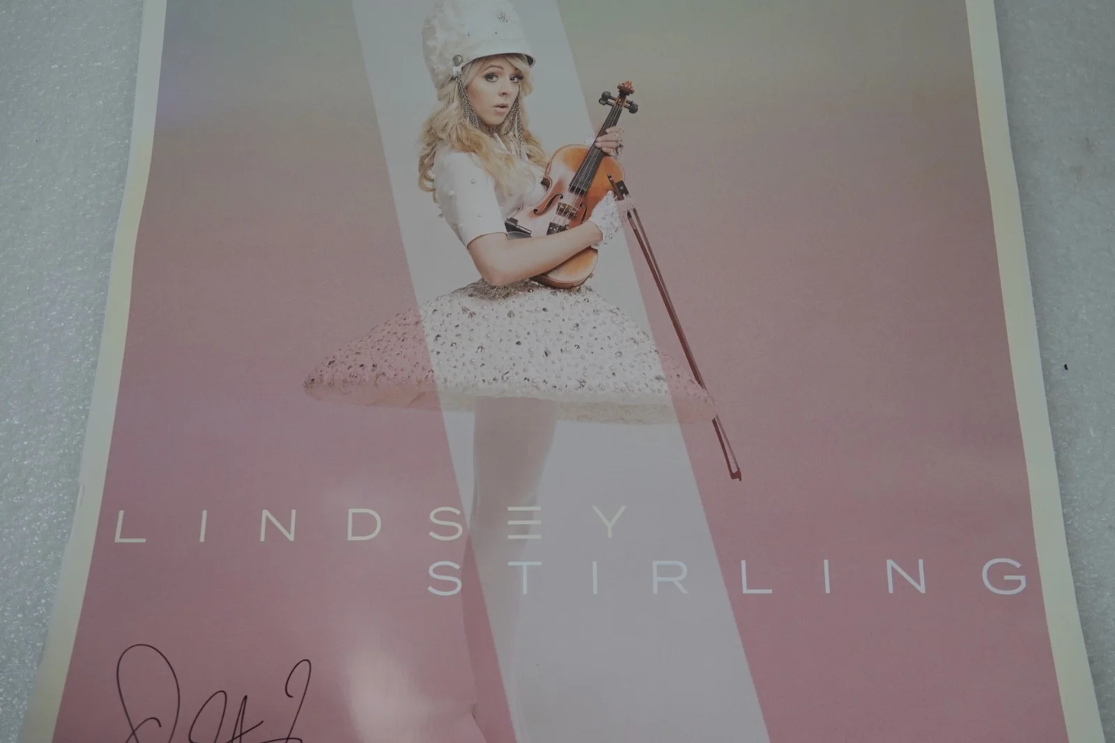 SIGNED LINDSEY STIRLING WARMER IN THE WINTER TOUR POSTER, image 3