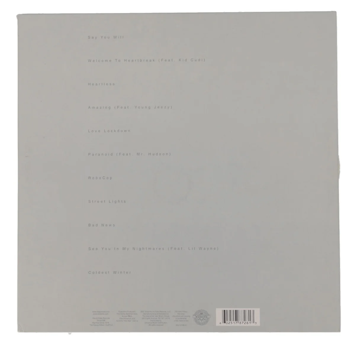 Kanye West Signed "808s and Heartbreak" Vinyl Record Album (PSA), изображение 3