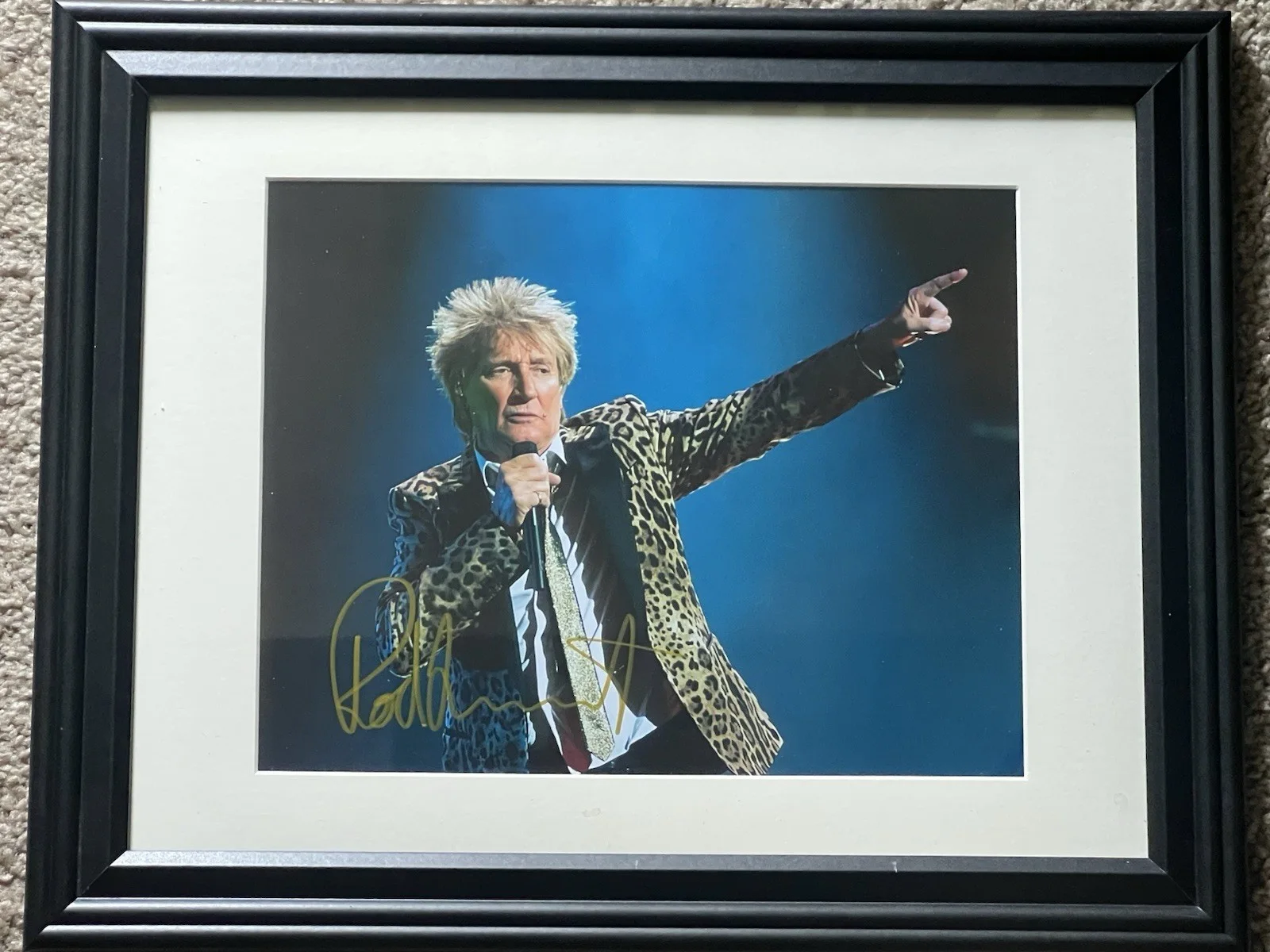 ROD STEWART Autographed signed 8 X 11.5 photo Nicely Framed Gold Sharpie, изображение 4