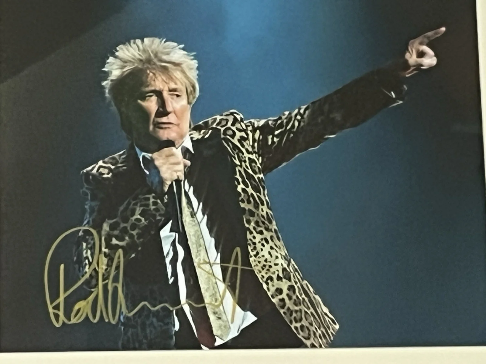ROD STEWART Autographed signed 8 X 11.5 photo Nicely Framed Gold Sharpie, изображение 5