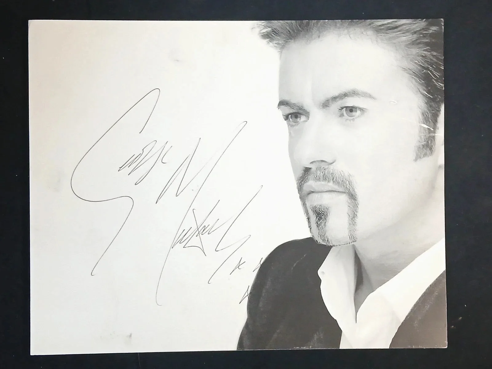 George Michael Signed 8x10 B&W Photo with JSA Full Page LOA, изображение 2
