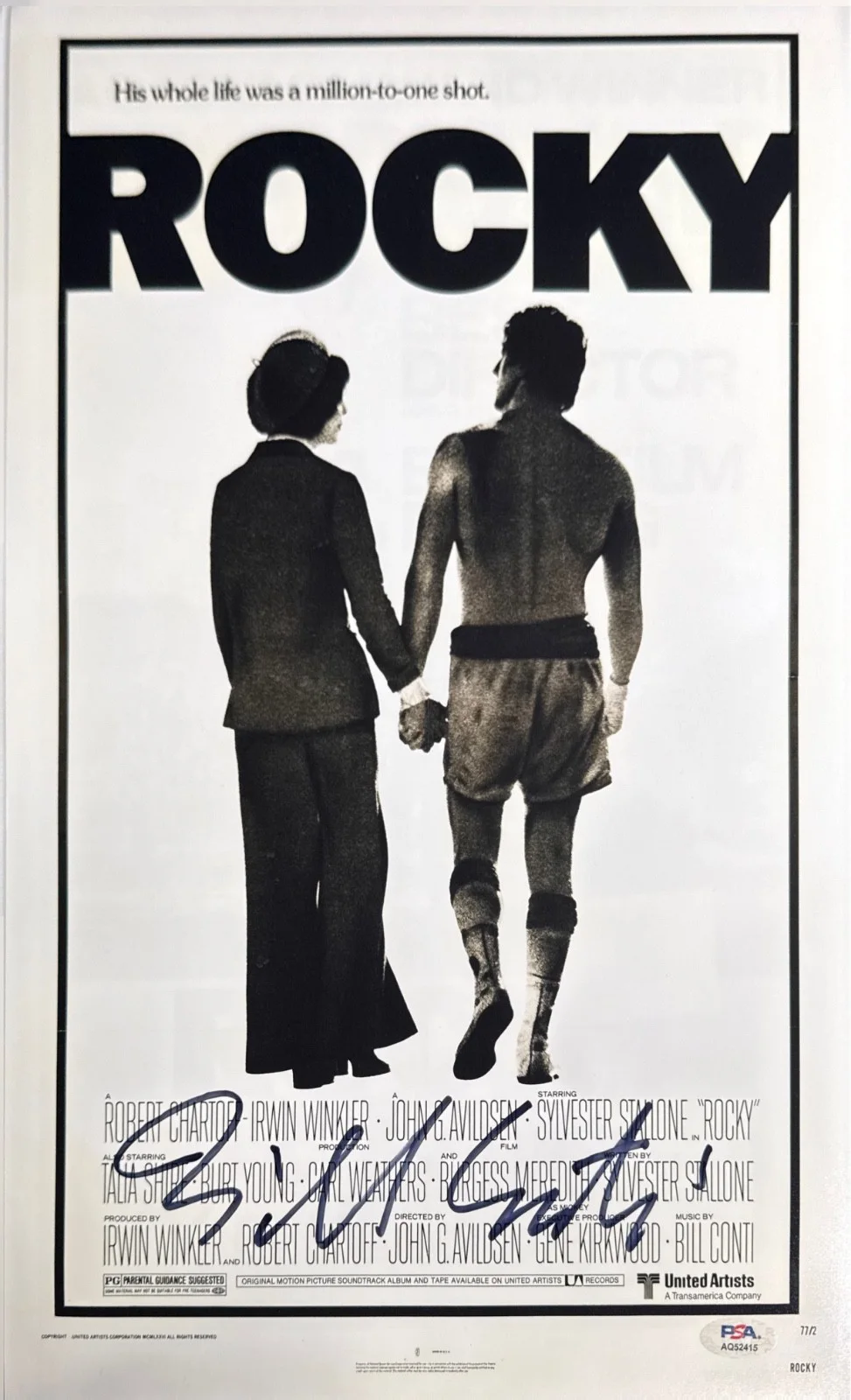 Bill Conti — Bill Conti Signed 11x17 Rocky Movie Poster PSA AQ52415